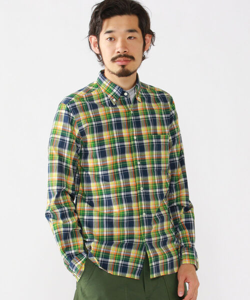BEAMS PLUS（ビームスプラス）の「BEAMS PLUS / インディアン マドラスチェック ボタンダウン シャツ（シャツ/ブラウス・メンズ・レッド/その他/ネイビー/グリーン・LARGE/SMALL/MEDIUM/X-LARGE/X-SMALL）」の18枚目の写真