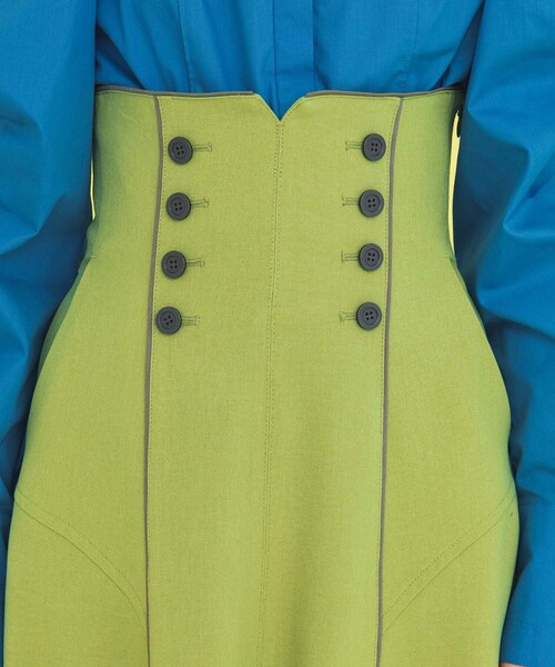 INella（イネラ）の「【INella/イネラ】ハイウエストシームフレアスカート（スカート・レディース・ブラック/ライム・1/2）」の21枚目の写真