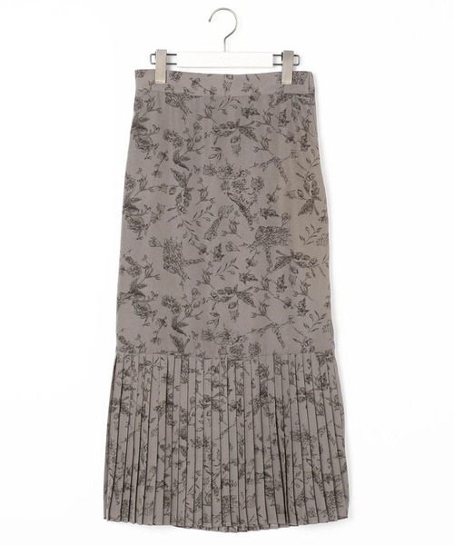 NICOLE white（ニコルホワイト）の「裾プリーツ花柄スカート（スカート・レディース・カーキ/オフホワイト・FREE）」の6枚目の写真
