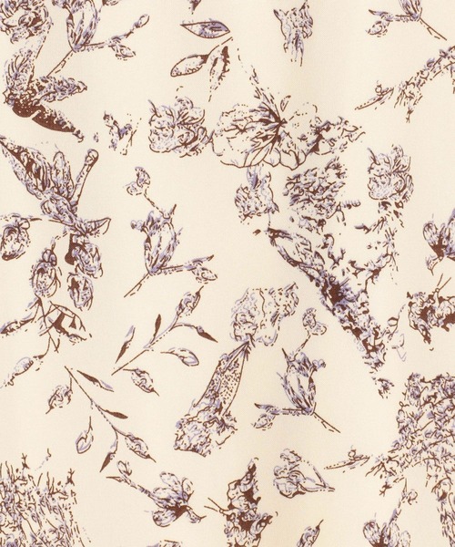 NICOLE white（ニコルホワイト）の「裾プリーツ花柄スカート（スカート・レディース・カーキ/オフホワイト・FREE）」の10枚目の写真