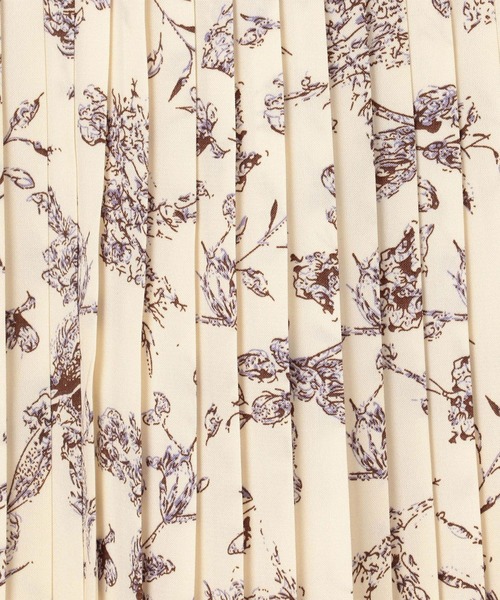 NICOLE white（ニコルホワイト）の「裾プリーツ花柄スカート（スカート・レディース・カーキ/オフホワイト・FREE）」の11枚目の写真