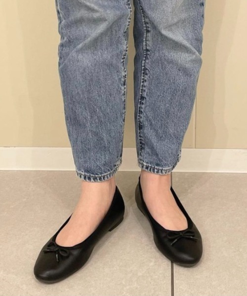 JELLY BEANS（ジェリービーンズ）の「ラウンドトゥバレーシューズ(210-50334)JELLY BEANS(ジェリービーンズ)（バレエシューズ・レディース・ブラック系その他/グレイッシュベージュ/マルチ/ブラック・23/24/23.5/22.5/24.5）」の2枚目の写真