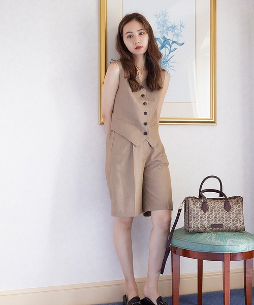 RANDEBOO（ランデブー）の「Bermuda set pants（その他パンツ・レディース・ベージュ/グレー・FREE）」の3枚目の写真