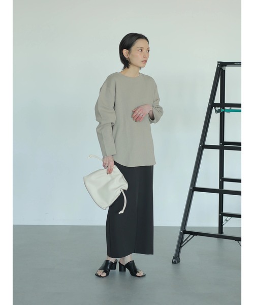 rem closet(レムクローゼット)の「ラゲットリブプルオーバー(Tシャツ/カットソー・レディース・アイボリー/グレイッシュベージュ・FREE)」の12枚目の写真