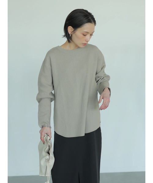 rem closet(レムクローゼット)の「ラゲットリブプルオーバー(Tシャツ/カットソー・レディース・アイボリー/グレイッシュベージュ・FREE)」の22枚目の写真