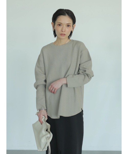 rem closet(レムクローゼット)の「ラゲットリブプルオーバー(Tシャツ/カットソー・レディース・アイボリー/グレイッシュベージュ・FREE)」の7枚目の写真