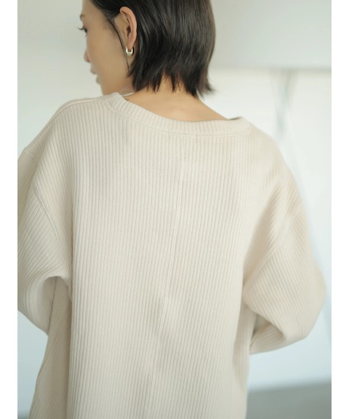 rem closet(レムクローゼット)の「ラゲットリブプルオーバー(Tシャツ/カットソー・レディース・アイボリー/グレイッシュベージュ・FREE)」の11枚目の写真