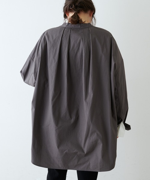 PUAL CE CIN（ピュアルセシン）の「塩縮加工タイプライターブラウス（シャツ/ブラウス・レディース・ホワイト/グレイッシュベージュ/チャコール・FREE）」の18枚目の写真