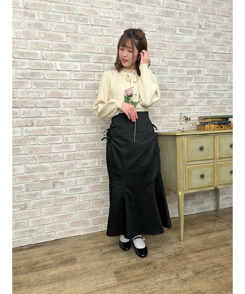 axes femme（アクシーズファム）の「リボン付きニット（ニット