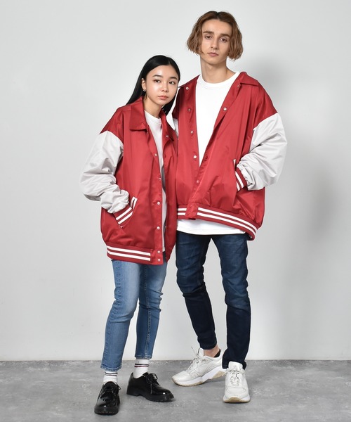 Starting Over（スターティングオーバー）の「サテンスタジャン（スタジャン・メンズ・レッド/ブラック/グリーン・M/XL/L）」の3枚目の写真