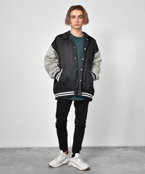 Starting Over（スターティングオーバー）の「サテンスタジャン（スタジャン・メンズ・レッド/ブラック/グリーン・M/XL/L）」の4枚目の写真