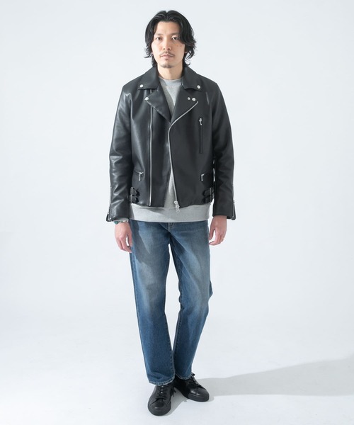 URBAN RESEARCH ROSSO MEN（アーバンリサーチロッソメン）の「『XLサイズあり』フェイクレザーダブルライダースジャケット（ライダースジャケット・メンズ・ブラック・X-LARGE/MEDIUM/LARGE）」の11枚目の写真