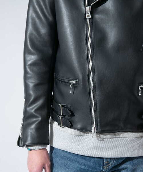 URBAN RESEARCH ROSSO MEN（アーバンリサーチロッソメン）の「『XLサイズあり』フェイクレザーダブルライダースジャケット（ライダースジャケット・メンズ・ブラック・X-LARGE/MEDIUM/LARGE）」の15枚目の写真