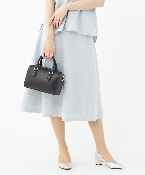 KASHIYAMA（カシヤマ）の「リネンライクポリストレッチフレアスカート（スカート・レディース・ホワイト/ナチュラル/サックスブルー・マルチサイズ）」の3枚目の写真