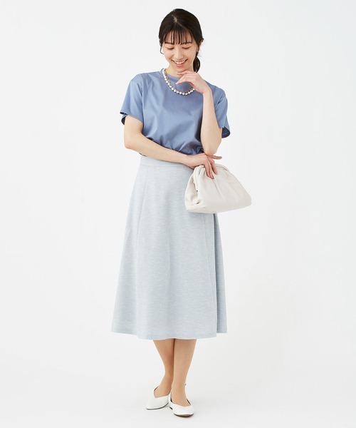 KASHIYAMA（カシヤマ）の「リネンライクポリストレッチフレアスカート（スカート・レディース・ホワイト/ナチュラル/サックスブルー・マルチサイズ）」の15枚目の写真