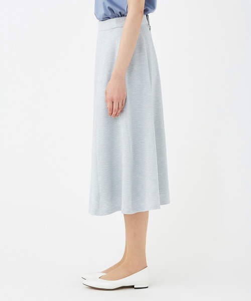 KASHIYAMA（カシヤマ）の「リネンライクポリストレッチフレアスカート（スカート・レディース・ホワイト/ナチュラル/サックスブルー・マルチサイズ）」の17枚目の写真
