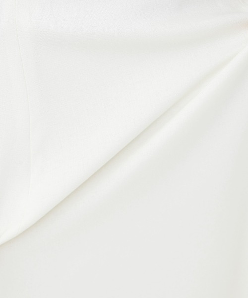 KASHIYAMA（カシヤマ）の「リネンライクポリストレッチフレアスカート（スカート・レディース・ホワイト/ナチュラル/サックスブルー・マルチサイズ）」の12枚目の写真