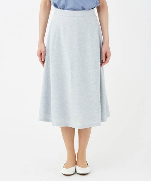 KASHIYAMA（カシヤマ）の「リネンライクポリストレッチフレアスカート（スカート・レディース・ホワイト/ナチュラル/サックスブルー・マルチサイズ）」の22枚目の写真