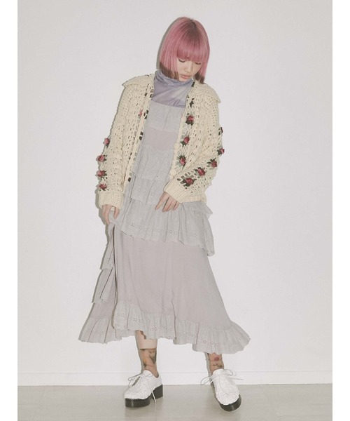 merry jenny（メリージェニー）の「クロシェカーディガン（カーディガン/ボレロ・レディース・ライトブルー/オフホワイト/イエロー・FREE）」の7枚目の写真