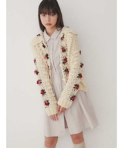 merry jenny（メリージェニー）の「クロシェカーディガン（カーディガン/ボレロ・レディース・ライトブルー/オフホワイト/イエロー・FREE）」の20枚目の写真