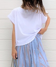 Q | バックタックシルケットトップス(Tシャツ/カットソー)