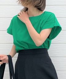 Q | バックタックシルケットトップス(Tシャツ/カットソー)