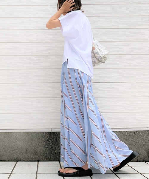 Q（キュー）の「バックタックシルケットトップス（Tシャツ/カットソー・レディース・ブラック/アイボリー/エメラルド/グレイッシュベージュ/マスタード・MEDIUM）」の14枚目の写真