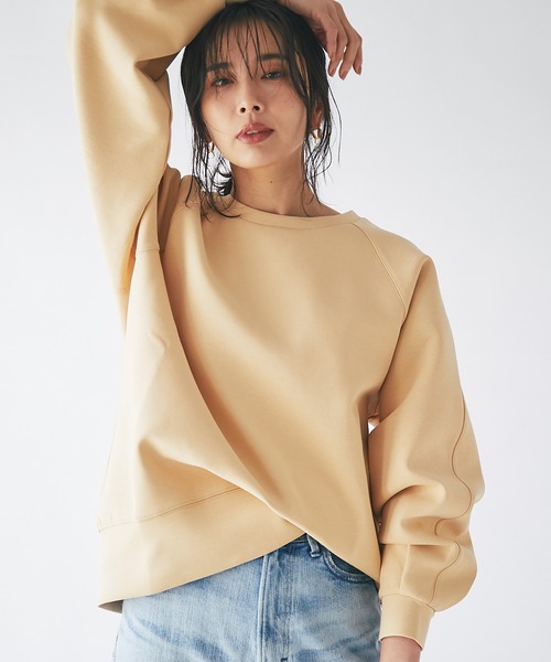 RIVE DROITE(リヴドロワ)の「ダンボールオーバーカットソー(スウェット・レディース・ベージュ/グレイッシュベージュ/グリーン・FREE)」の4枚目の写真