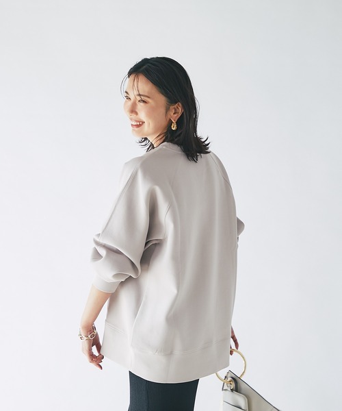 RIVE DROITE(リヴドロワ)の「ダンボールオーバーカットソー(スウェット・レディース・ベージュ/グレイッシュベージュ/グリーン・FREE)」の9枚目の写真