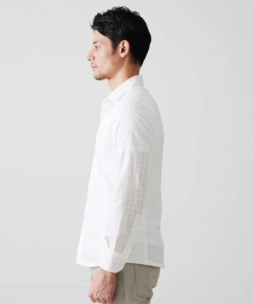 MICHEL KLEIN HOMME (ミッシェルクランオム)の「ベーシックホワイトシャツ(シャツ/ブラウス・メンズ・ホワイト/ライトグレー・MEDIUM/LARGE/X-LARGE)」の7枚目の写真