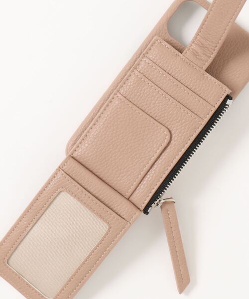 ROSE BUD（ローズバッド）の「(ASCENE)カードケース付iPhoneケース（スマホケース/カバー・レディース・ベージュ/ブラック・ 12/13）」の4枚目の写真