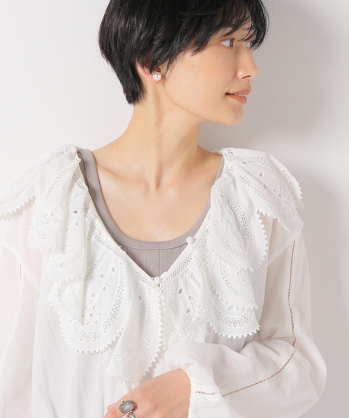 IENA（イエナ）の「スーピマランダムリブタンクトップ（タンクトップ・レディース・チャコールグレー/ホワイト/イエロー/ブラック・FREE）」の3枚目の写真