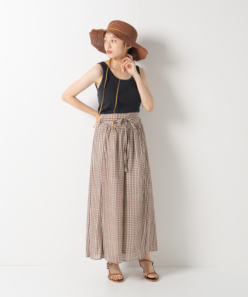 IENA（イエナ）の「スーピマランダムリブタンクトップ（タンクトップ・レディース・チャコールグレー/ホワイト/イエロー/ブラック・FREE）」の8枚目の写真