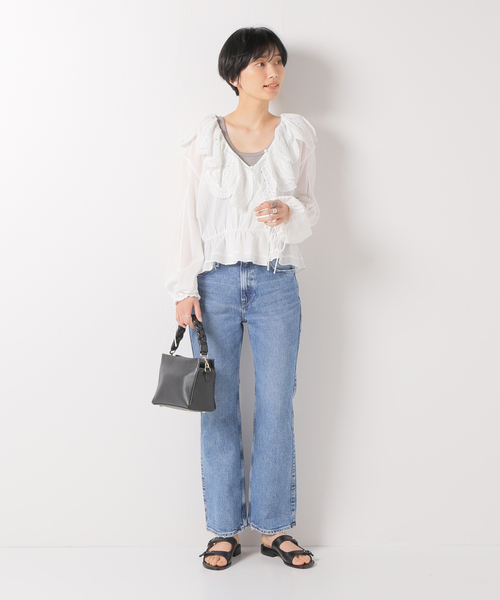 IENA（イエナ）の「スーピマランダムリブタンクトップ（タンクトップ・レディース・チャコールグレー/ホワイト/イエロー/ブラック・FREE）」の10枚目の写真