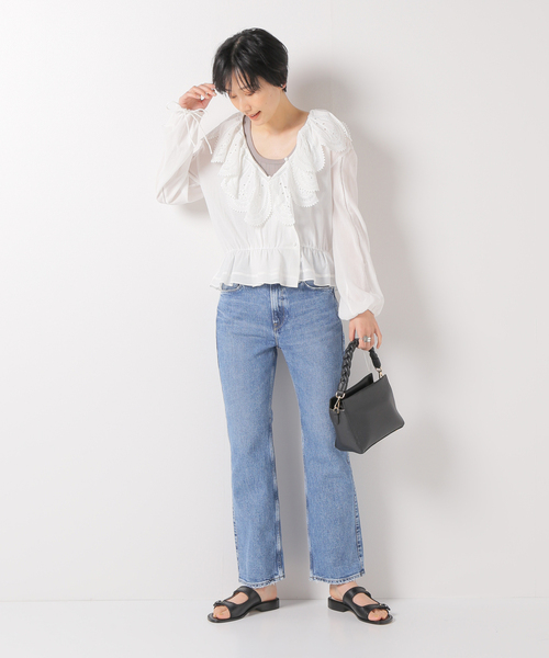 IENA（イエナ）の「スーピマランダムリブタンクトップ（タンクトップ・レディース・チャコールグレー/ホワイト/イエロー/ブラック・FREE）」の11枚目の写真