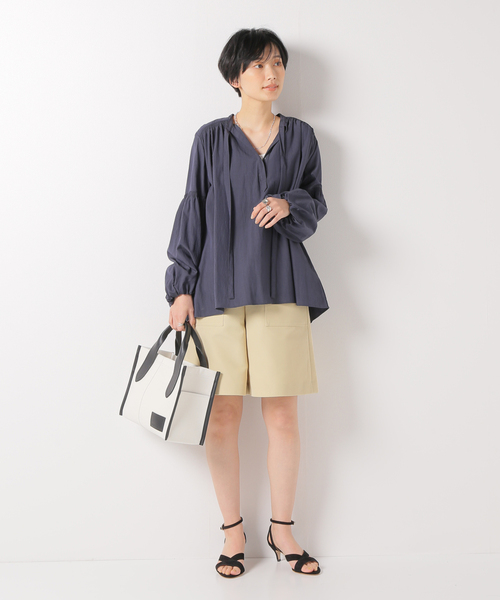 IENA（イエナ）の「スーピマランダムリブタンクトップ（タンクトップ・レディース・チャコールグレー/ホワイト/イエロー/ブラック・FREE）」の14枚目の写真