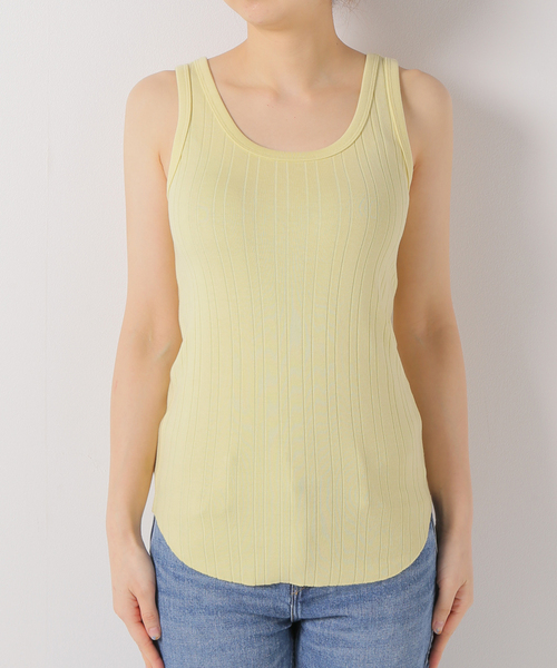 IENA（イエナ）の「スーピマランダムリブタンクトップ（タンクトップ・レディース・チャコールグレー/ホワイト/イエロー/ブラック・FREE）」の17枚目の写真