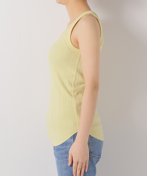 IENA（イエナ）の「スーピマランダムリブタンクトップ（タンクトップ・レディース・チャコールグレー/ホワイト/イエロー/ブラック・FREE）」の18枚目の写真