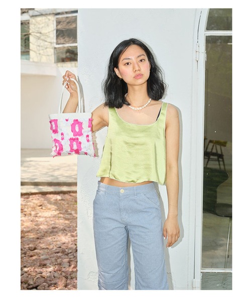 Bonjour Girl（ボンジュールガール）の「【Planforotherday/プラン・フォー・アザーデイ】Anemone bag アネモネハンドバッグ（ハンドバッグ・レディース・ブラック/ピンク・FREE）」の5枚目の写真