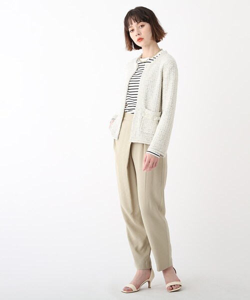 OPAQUE.CLIP（オペークドットクリップ）の「◆テープヤーンニット ノーカラージャケット（カーディガン）（カーディガン/ボレロ・レディース・ホワイト系7/イエロー系4・42/40/38）」の13枚目の写真