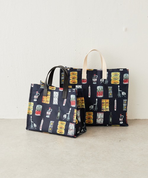 【美品】ビアズリー Market トートバッグ　西脇光重氏プリント 美品】ビアズリー Market トートバッグ 西脇光重氏プリント