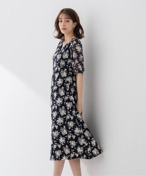 フラワープリント半袖ワンピース Store Ketty ケティ のワンピース フラワープリント半袖ワンピース Ketty ケティ のファッション ワンピース ドレス 手洗い可能 ワンピース 超ポイントアップ祭