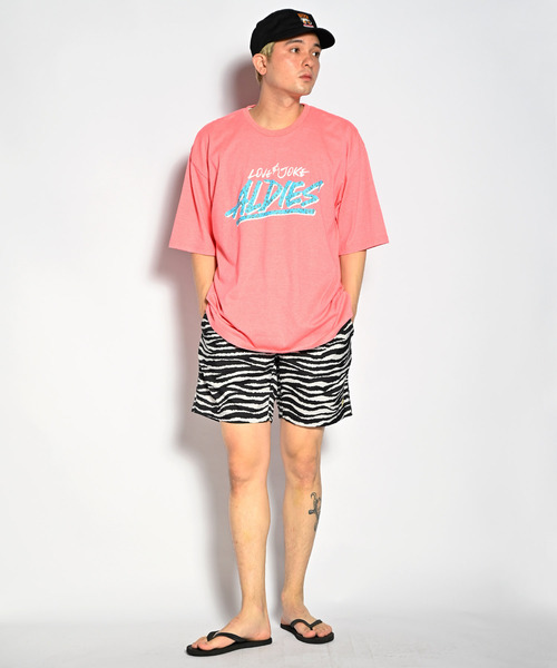 ALDIES(アールディーズ)の「Break Big T / ブレイクビッグT(Tシャツ/カットソー・メンズ・ブラック/ブラウン/ピンク/マルチ・FREE)」の1枚目の写真