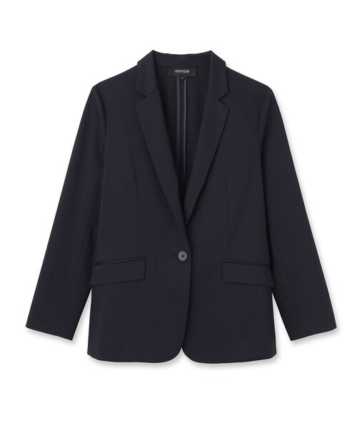 UNTITLED（アンタイトル）の「◆【接触冷感】ストレッチ テーラードジャケット（テーラードジャケット・レディース・ブラック/ダークネイビー/グレー・44/42/00/04/01/02/03/48）」の4枚目の写真