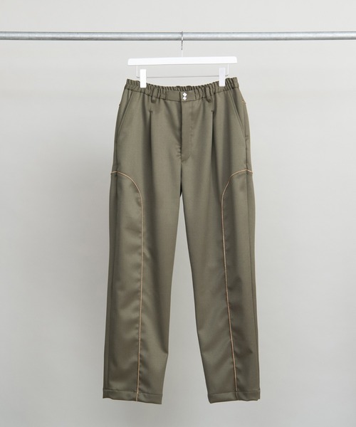 DISCOVERED(ディスカバード)の「DISCOVERED ディスカバード / WESTERN SLACKS PANTS ウエスタンスラックスパンツ / DC-AW22-PT-03(チノパンツ・メンズ・カーキ/ブラック・1/3)」の3枚目の写真