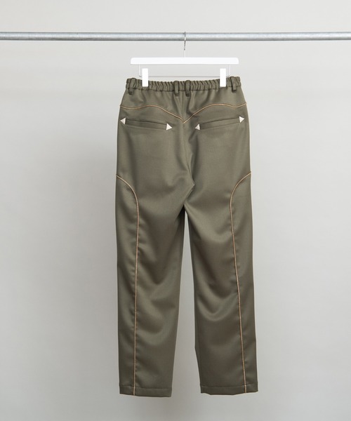 DISCOVERED(ディスカバード)の「DISCOVERED ディスカバード / WESTERN SLACKS PANTS ウエスタンスラックスパンツ / DC-AW22-PT-03(チノパンツ・メンズ・カーキ/ブラック・1/3)」の4枚目の写真