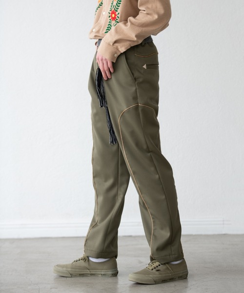 DISCOVERED(ディスカバード)の「DISCOVERED ディスカバード / WESTERN SLACKS PANTS ウエスタンスラックスパンツ / DC-AW22-PT-03(チノパンツ・メンズ・カーキ/ブラック・1/3)」の13枚目の写真