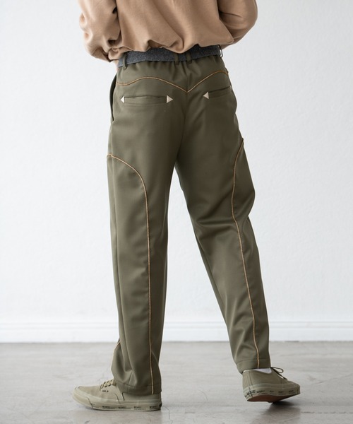 DISCOVERED(ディスカバード)の「DISCOVERED ディスカバード / WESTERN SLACKS PANTS ウエスタンスラックスパンツ / DC-AW22-PT-03(チノパンツ・メンズ・カーキ/ブラック・1/3)」の14枚目の写真