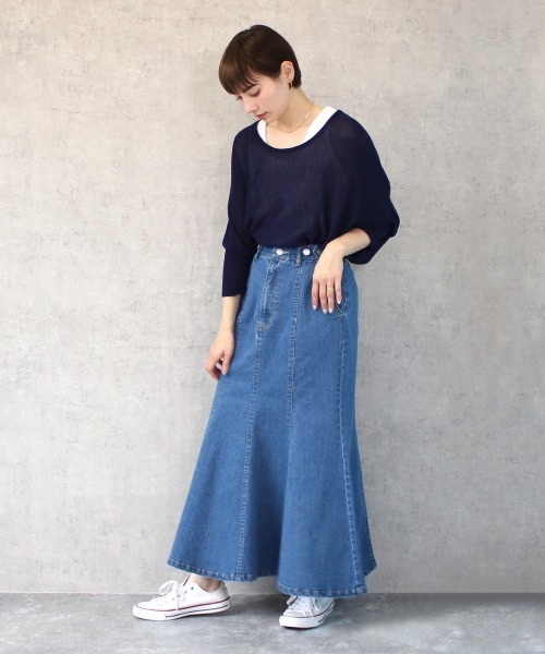 SELECT LEVERY(セレクトリベリー)の「ハイゲージドルマンニット(ニット/セーター・レディース・ホワイト/ベージュ/ネイビー/ライトグリーン・MEDIUM/LARGE)」の10枚目の写真