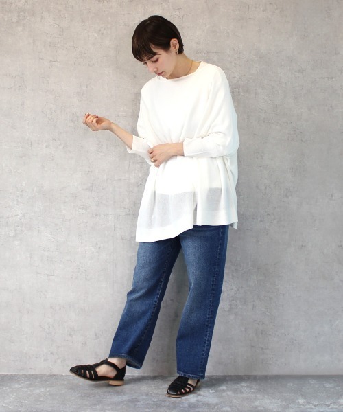 SELECT LEVERY(セレクトリベリー)の「ハイゲージドルマンニット(ニット/セーター・レディース・ホワイト/ベージュ/ネイビー/ライトグリーン・MEDIUM/LARGE)」の15枚目の写真